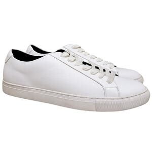 Alfani Men Grayson Low Top Lace Up Sneakers Size US 11M White Faux Leather